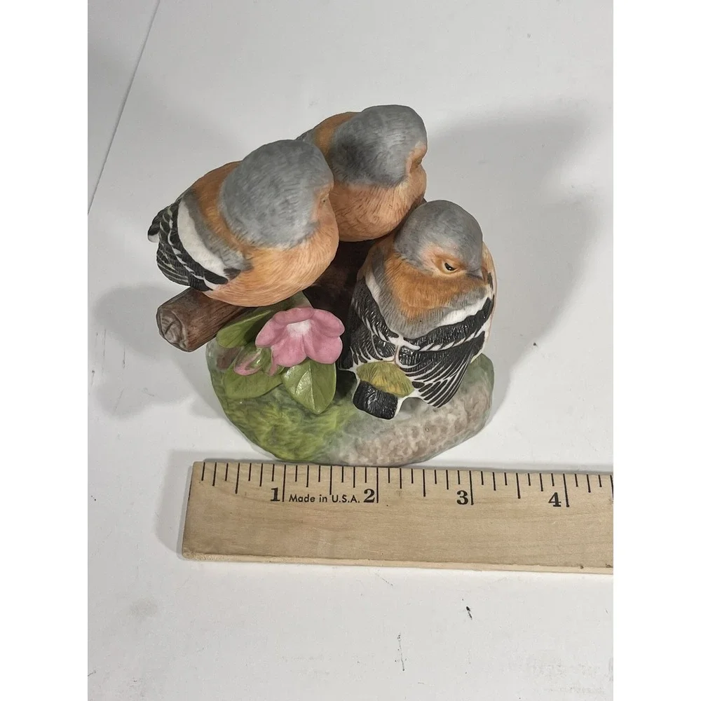 Franklin Mint porcelain 1987 Sweet Slumber Sculpture by Peter Barrett Birds RARE